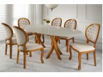 Conjunto Mesa de Jantar 3D Moveis Bella Canada com 06 Cadeiras 1.80 x 0.90 Oval Conjunto Mesa de Jantar 3D Moveis Bella Canada com 06 Cadeiras 1.80 x 0.90 Oval